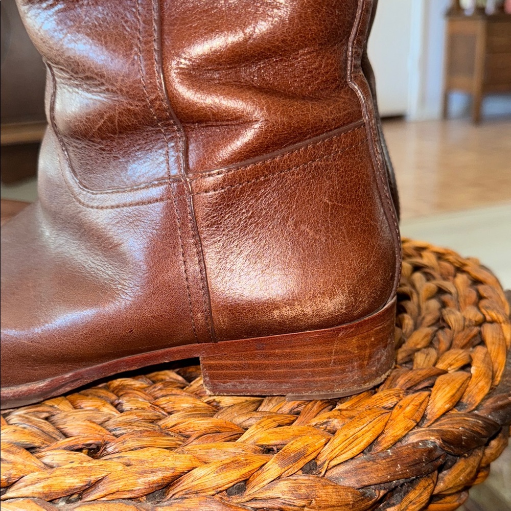 Tory Burch Brown Leather Riding Boots Size 10M - Picture 5 of 11